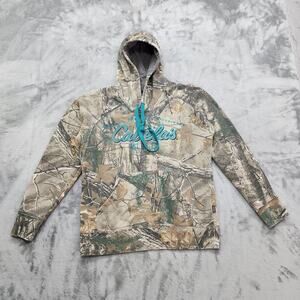 Vintage Y2K Cabela's Hoodie Womens S Realtree Camo Pullover Hunting Western